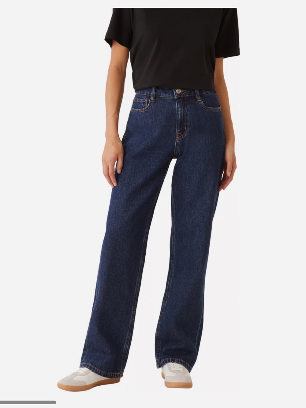 Frank And Oak Courtney Loose Fit Jeans Indigo Blue Hemp Blend Size 30 - Picture 4 of 16
